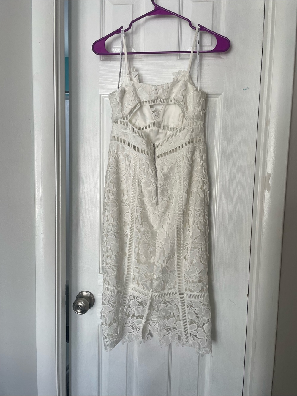 Bardot White Lace Spaghetti-Strap Dress - Picture 3 of 3